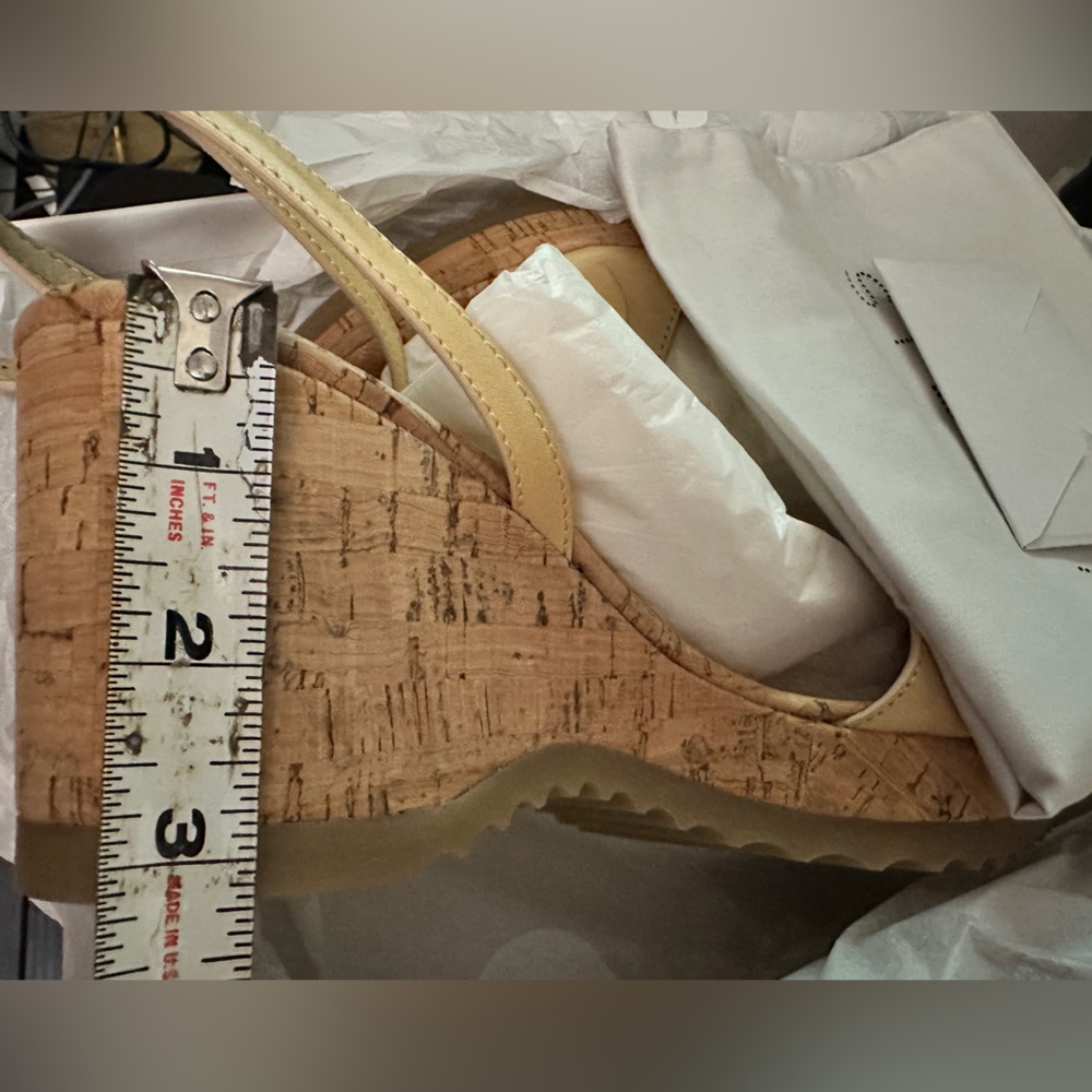 Stella McCartney cork wedge buckle sandles tan 41 - Picture 10 of 10